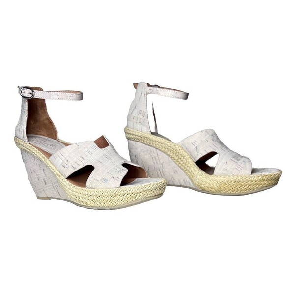 L'Amour des Pieds Women's Iksha Platform Wedge Comfort Neutral Sandal‎ Size 7.5M - Picture 5 of 11